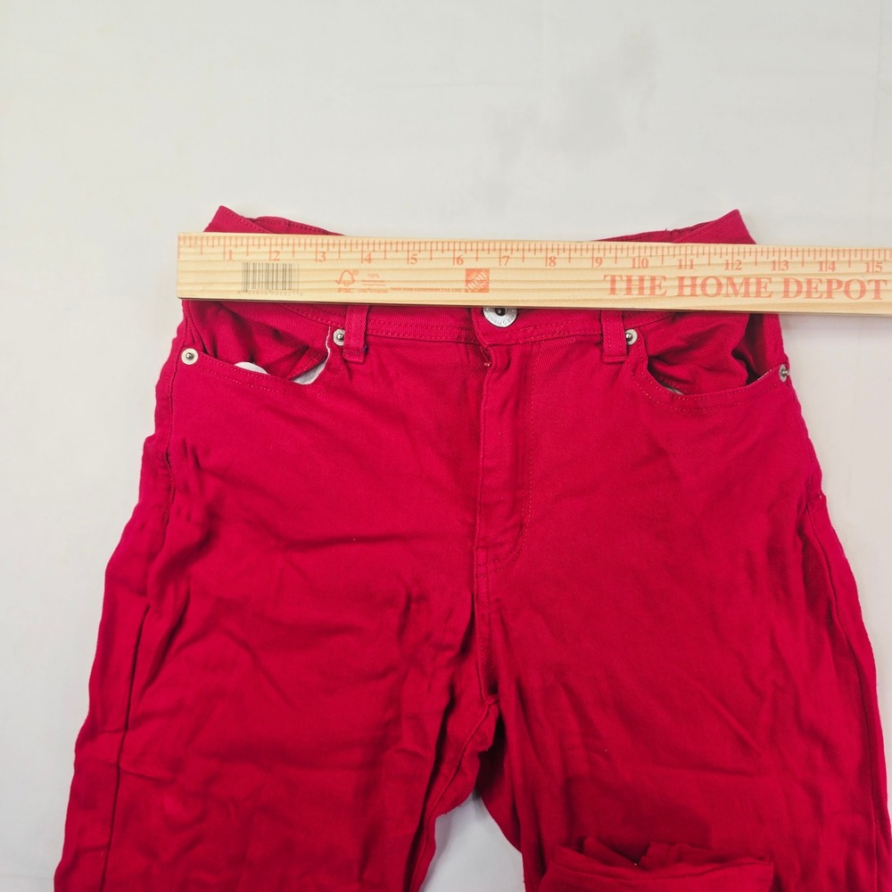 Redfox Skinny Jeans Women Size Large Red Stretch Five Pocket Casual Pants - Picture 5 of 11